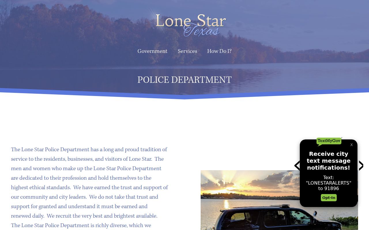 Lone Star warrant search and Class C interface